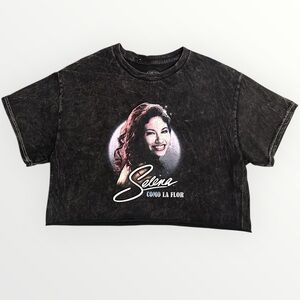 Official Selena Graphic Black Crop Top